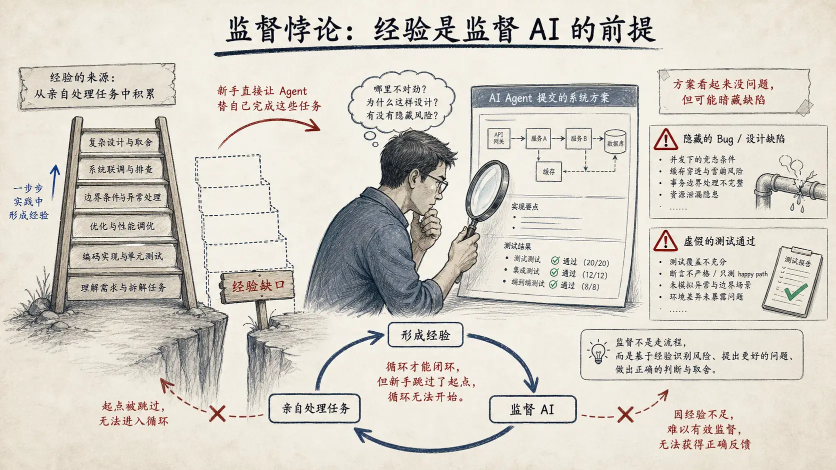 监督悖论:经验是监督 AI 的前提